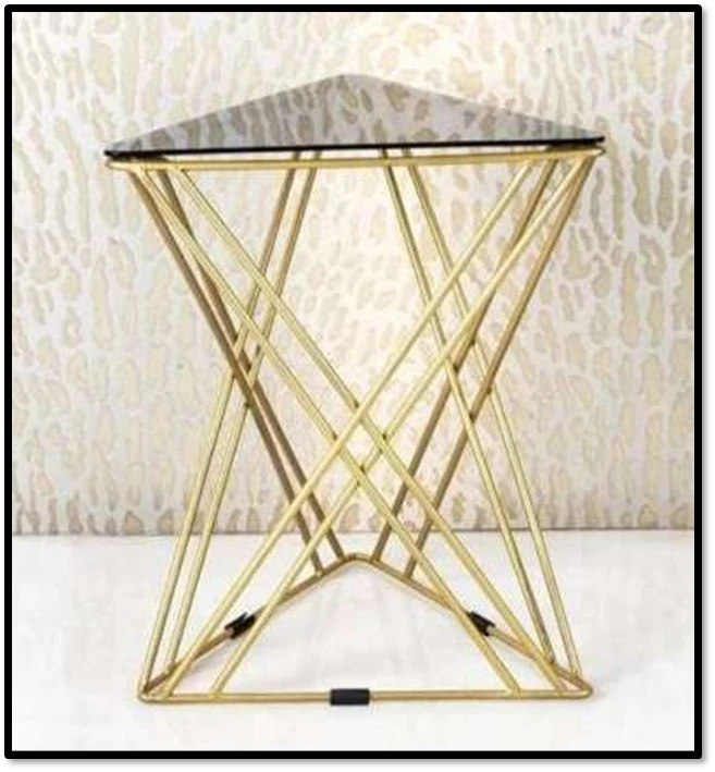 Geometric Triangle Accent Table
