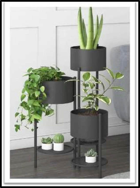 Modern 3-Tier Iron Plant Stand – Indoor Decorative Flower Pot Holder - Image 2