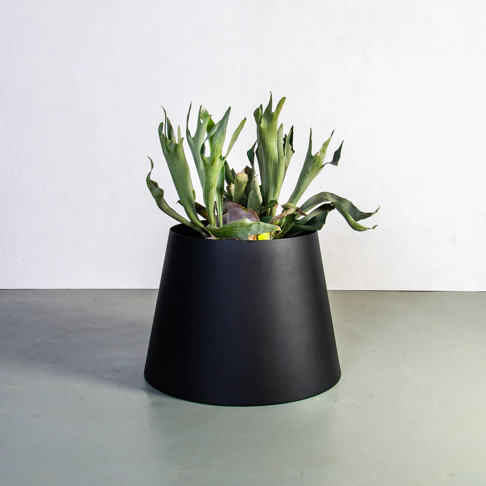 Modern Iron Matte Black Planters - Image 3
